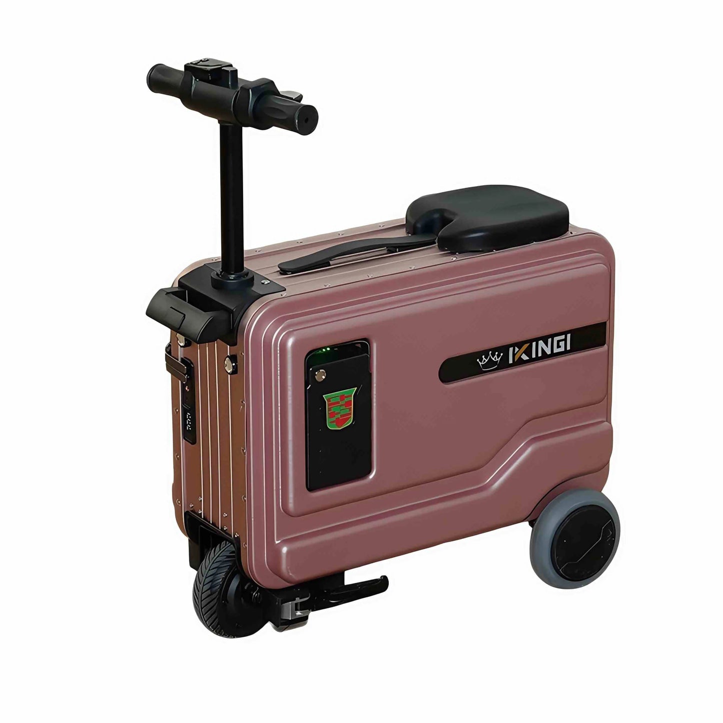 Deluxe Electric Scooter Luggage Children's Cabin Portable Smart Luggage Comfortable Seat Silver Trolley Multipurpose Bag