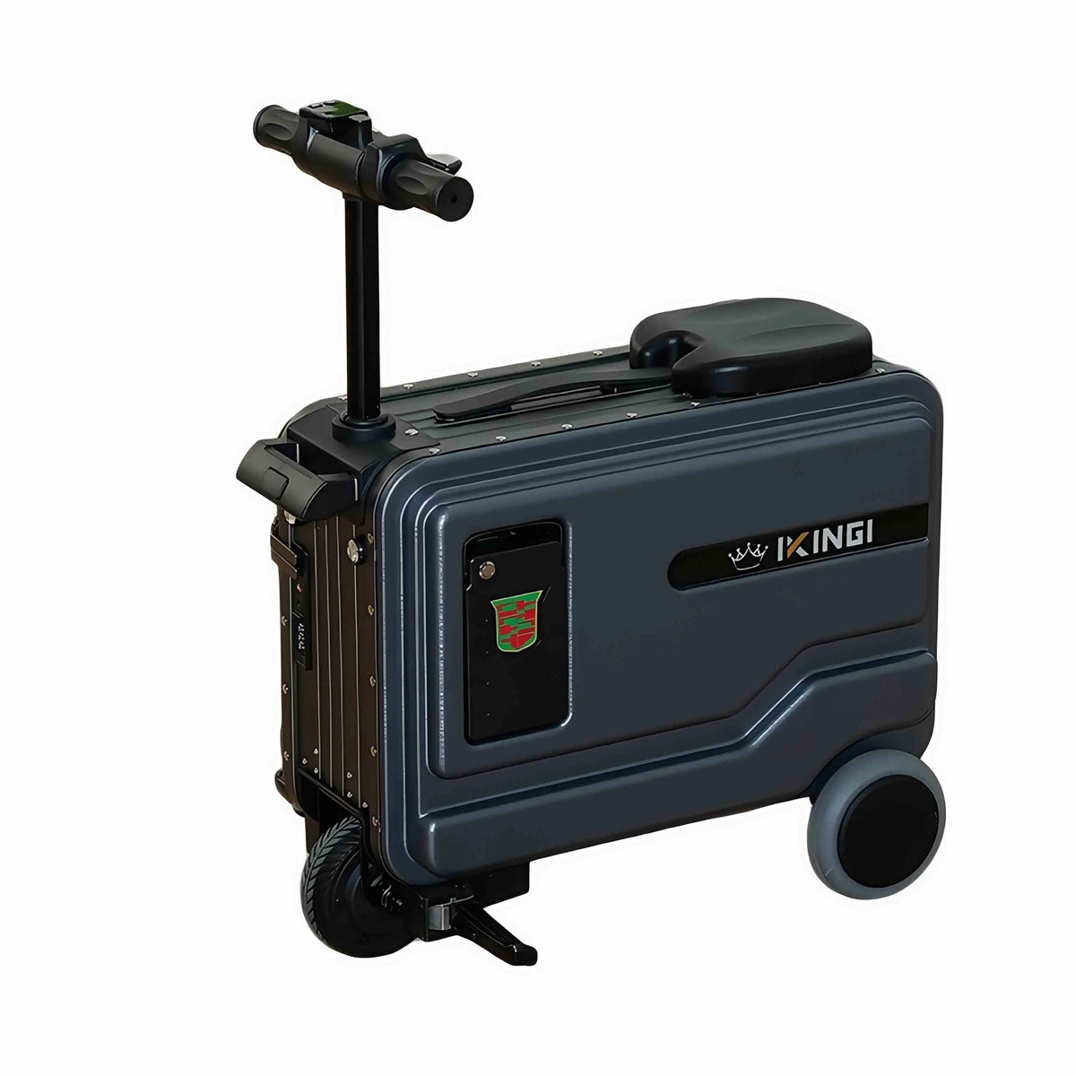 Deluxe Electric Scooter Luggage Children's Cabin Portable Smart Luggage Comfortable Seat Silver Trolley Multipurpose Bag