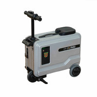 Deluxe Electric Scooter Luggage Children's Cabin Portable Smart Luggage Comfortable Seat Silver Trolley Multipurpose Bag